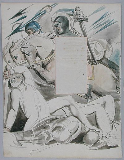 The Fatal Sisters, design 76 from The Poems of Thomas Gray by William Blake